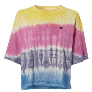 Champion Oversized Tie-Dye Cropped Tee